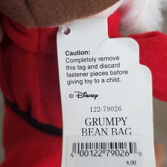 Disney Grumpy Bean Bag Plush Toy - Picture 10 of 10